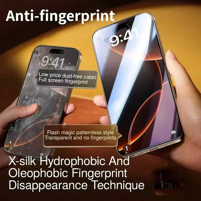 3Pcs Dust Free Installation Privacy Screen Protector for Iphone 16 14 11 12 13 15 Pro Max 7 8 plus Mini X XR 17 Anti-Spy Glass