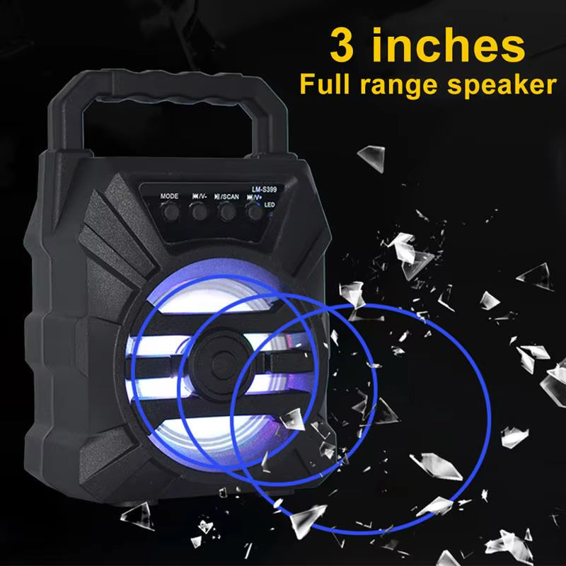 500Mah Bluetooth Speaker Sound Box High Power Bluetooth Speakers TF Udisk Karaoke Handheld Sound Subwoofers for Dancing
