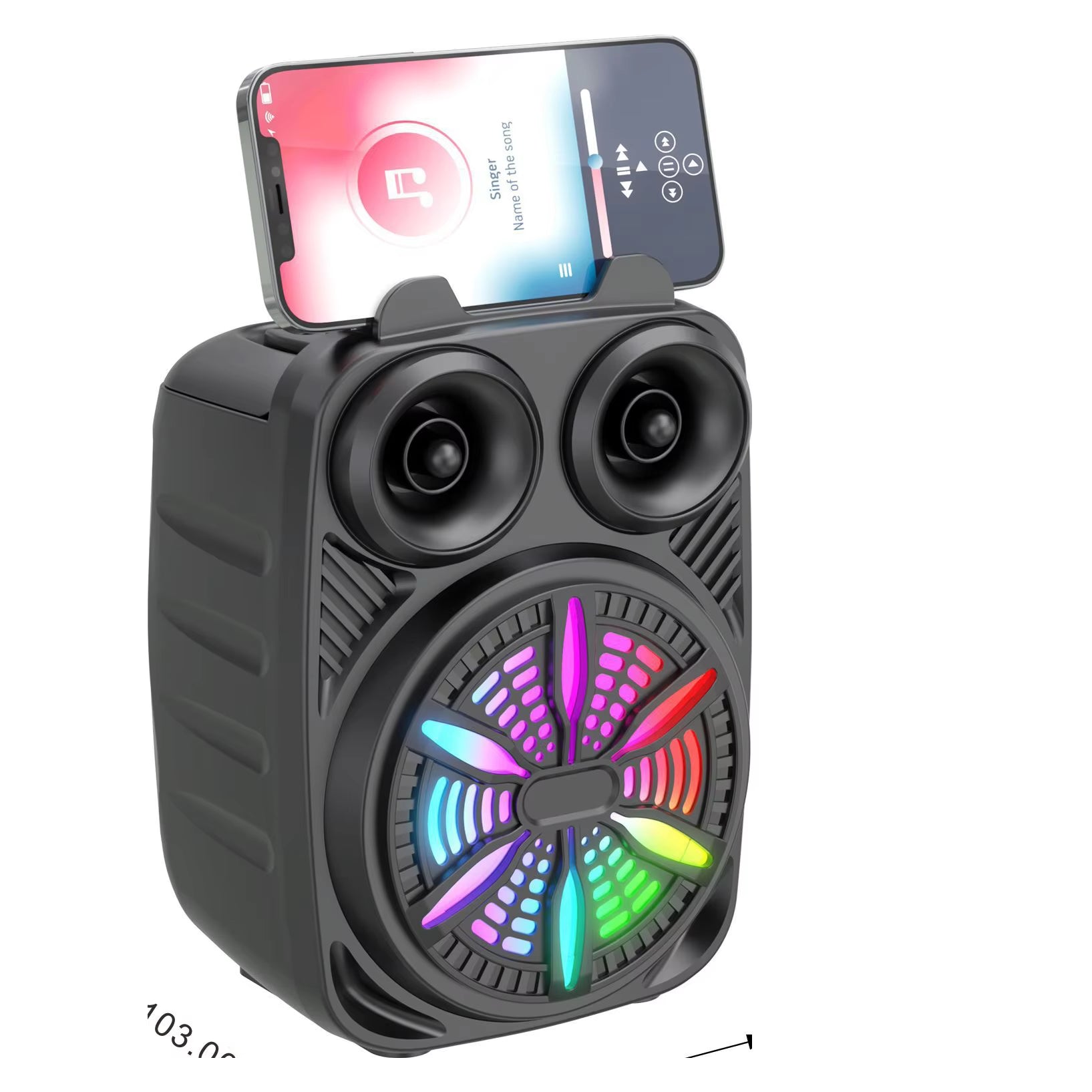 500Mah Bluetooth Speaker Sound Box High Power Bluetooth Speakers TF Udisk Karaoke Handheld Sound Subwoofers for Dancing