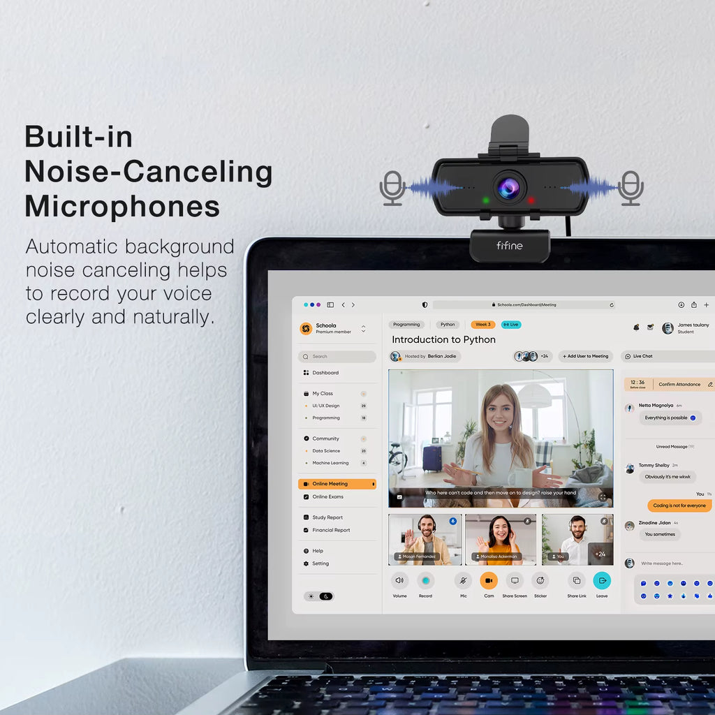 1440P Full HD PC Webcam with Microphone, Tripod, for USB Desktop & Laptop,Live Streaming Webcam for Video Calling-K420